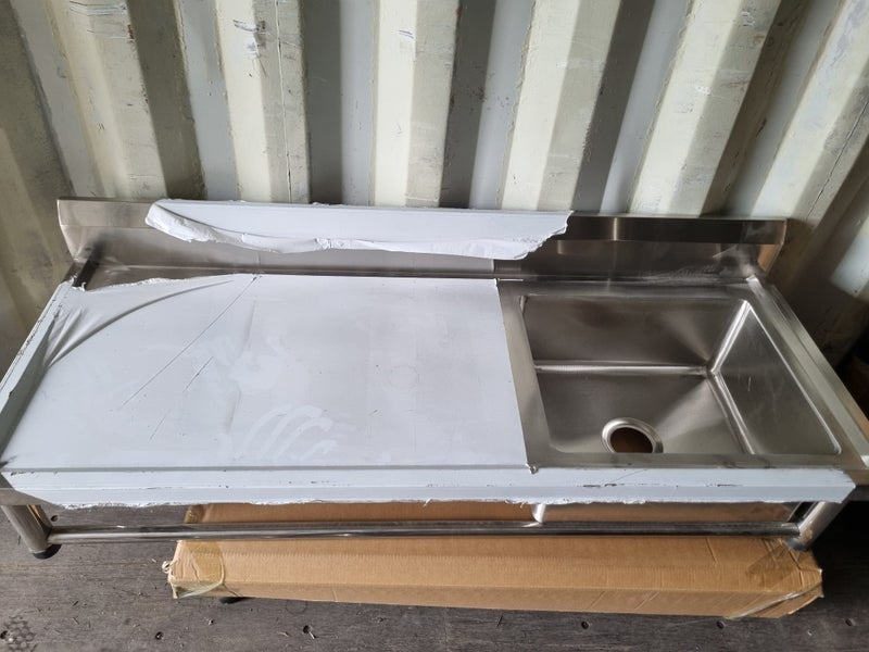 Seconds Stainless Steel Bench with Sink Carousel 1