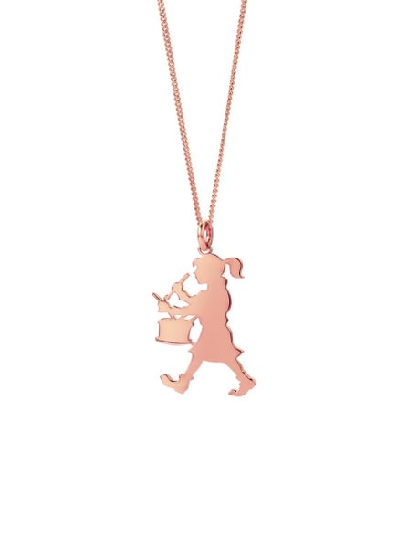 Karen Walker Rose Gold Drummer Girl Necklace Carousel 1