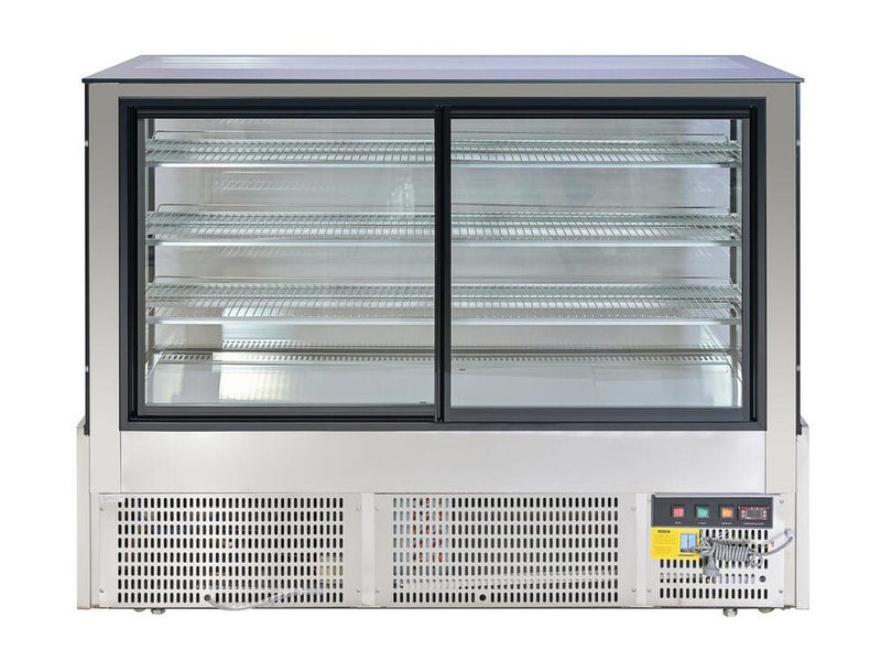 1.8m Chilled Food Glass Display Chiller - 4 Tier Refrigerator Fridge Carousel 3