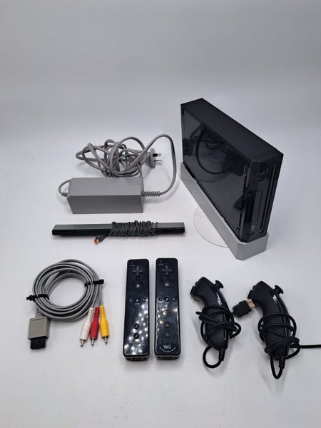 * Black Nintendo Wii Console w/ 2 Remotes & More! * Carousel 2