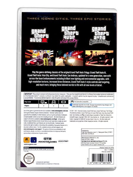 Grand Theft Auto: The Trilogy The Definitive Edition (Switch) Carousel 2