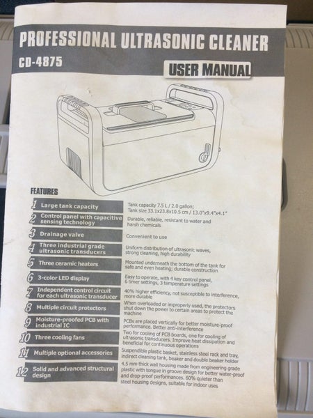 DIGITAL ULTRASONIC CLEANER for JEWELLERY --MECHANICAL PARTS -- VINYL RECORDS Carousel 5