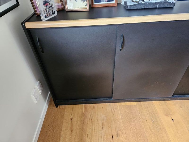 Lge Quality WARD-NZ Made- Credenza/Cabinet- with adjustable shelf- 3 slide doors Carousel 2