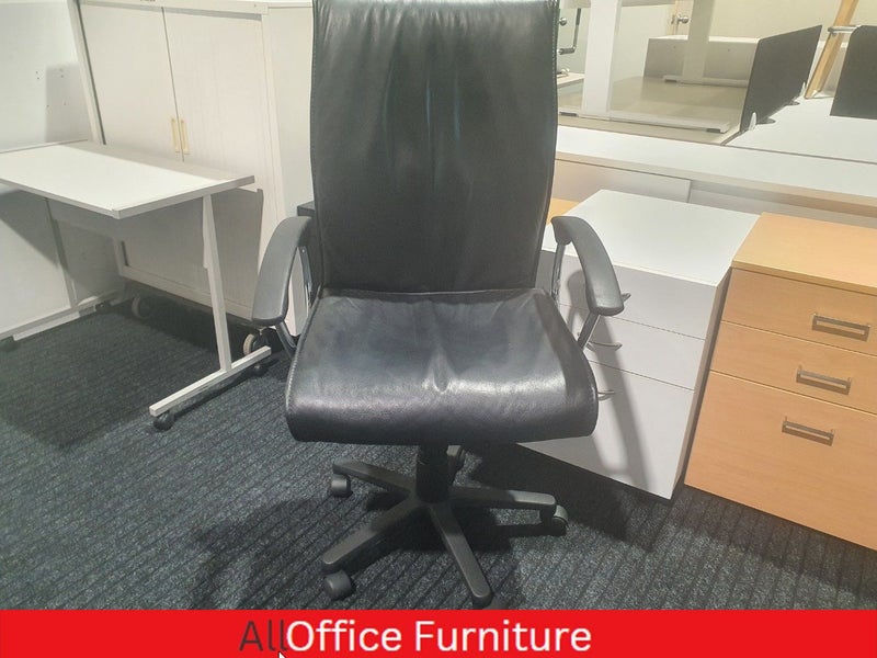 Leather Office chair, High back office chair with Arms Carousel 1
