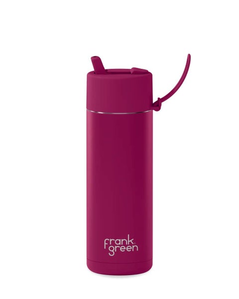 Frank Green Berry Ceramic Reusable Bottle With Flip Straw Lid 595ml (20oz) Carousel 1