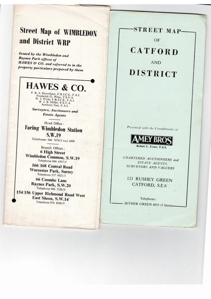 UK Estate Agents London Street Plans from 1960's Carousel 2