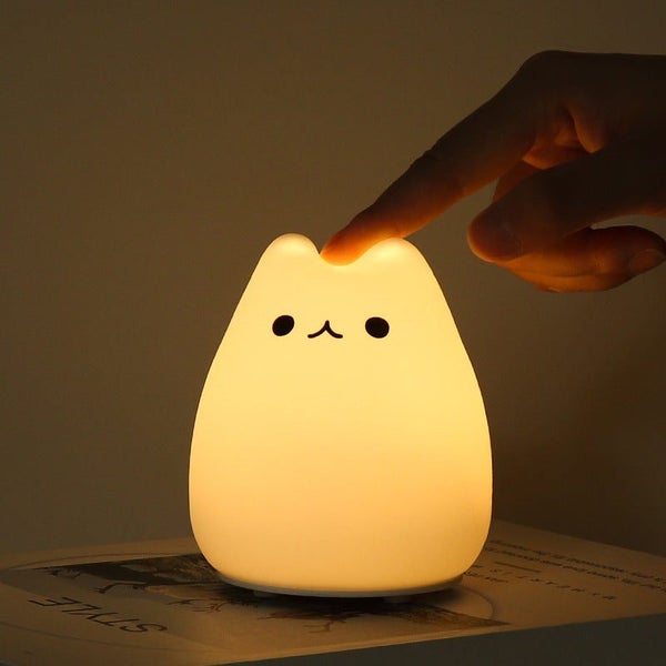 Portable Soft Silicone Cute Cat LED Night Light Carousel 2