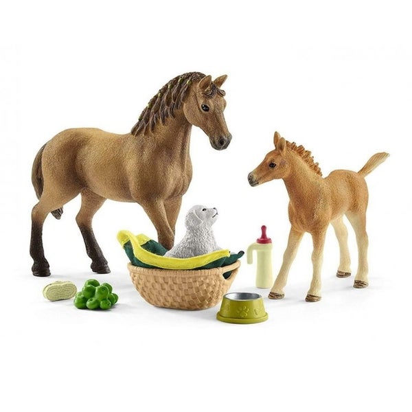 Schleich Sarahs Baby Animal Care Horse Figure Character Accessory Kids Play Toy Carousel 1