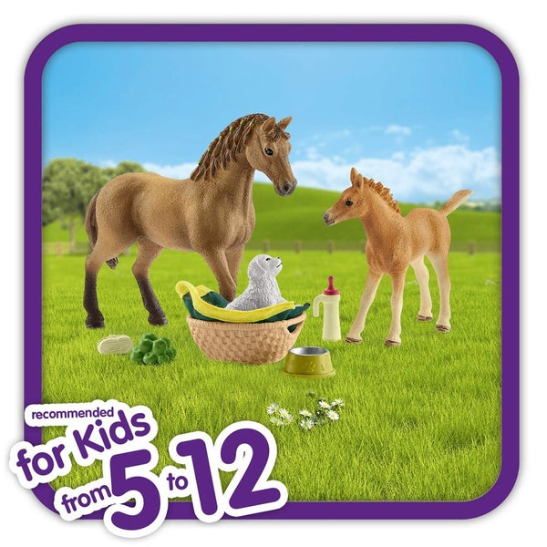 Schleich Sarahs Baby Animal Care Horse Figure Character Accessory Kids Play Toy Carousel 2