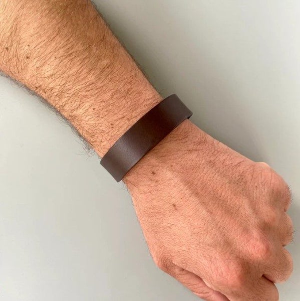Men's Genuine Brown Leather Bracelet - SALE! Carousel 2