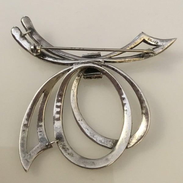 Sterling Silver & Marcasite VINTAGE Brooch Carousel 2