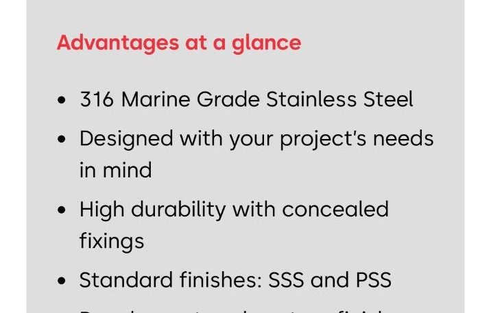 Door handles, exterior/ entrance stainless marine grade, offset. Madinoz Dorma Carousel 2