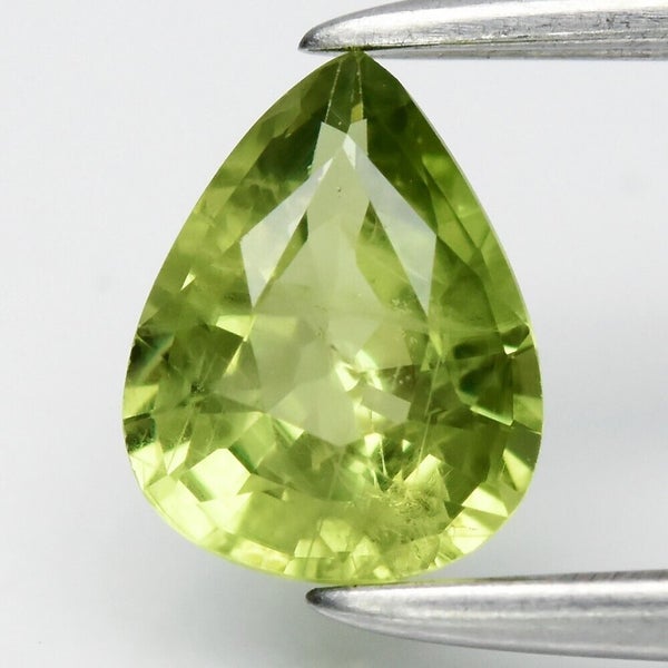 $1 RES * Buy Now $1,199.00 * 0.49ct SI1 Pear Green SAPPHIRE Loose Carousel 1
