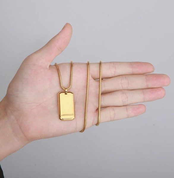 Men's 18K Gold Filled Dog-Tag Chain - SALE! Carousel 3