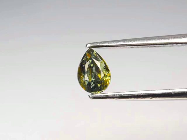 $1 RES * Buy Now $1,399.00 * 0.65ct Pear UNHEATED Green SI1 SAPPHIRE Loose Carousel 2