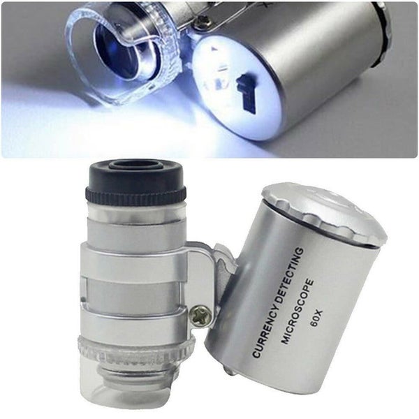 1set 60X Magnifying Loupe Jewelry Jewelers Pocket Magnifier Loop Eye Glass Le... Carousel 1
