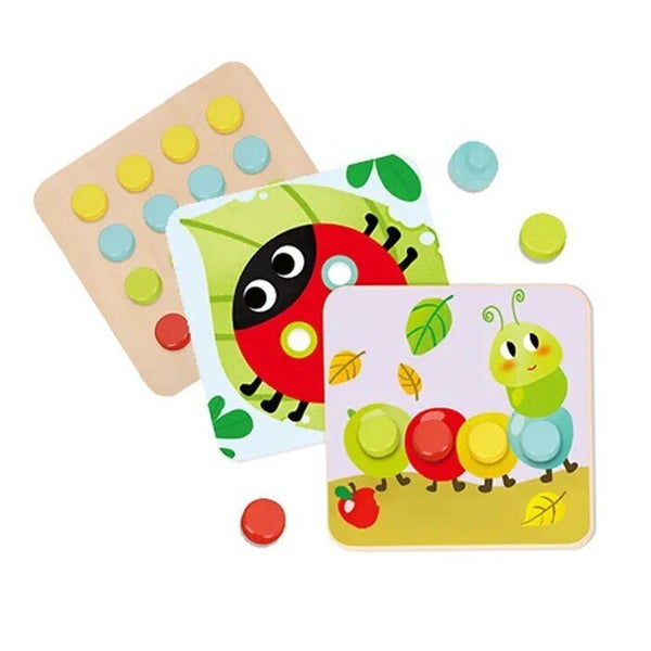 Tooky Toy Co Pattern Pegs - Big 22x22x3cm Carousel 1