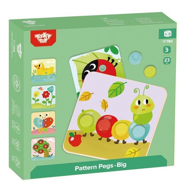 Tooky Toy Co Pattern Pegs - Big 22x22x3cm Carousel 2