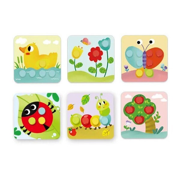 Tooky Toy Co Pattern Pegs - Big 22x22x3cm Carousel 3