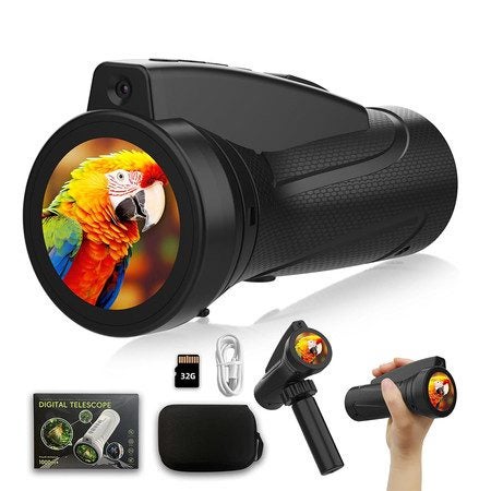 Telescope for Kids Digital Monoculars with Self Timer for Ages 3 to 10 Black Carousel 1