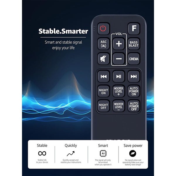 AKB74815371 Replacement Remote Control for LG Wireless Sound Bar Carousel 2