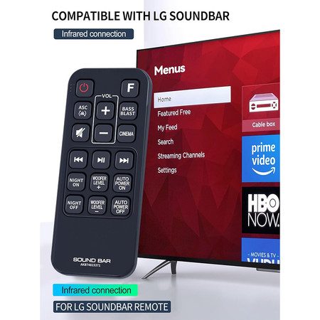 AKB74815371 Replacement Remote Control for LG Wireless Sound Bar Carousel 6