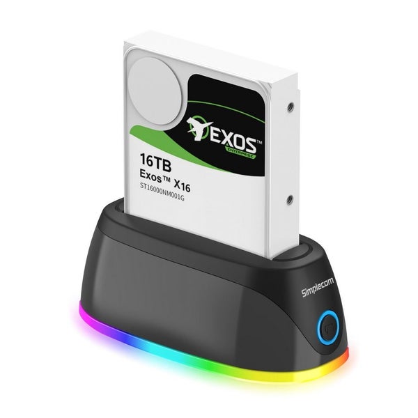 Simplecom Sd336 Usb 3.0 Docking Station For 2.5" And 3.5" Sata Drive With Rgb Li Carousel 2