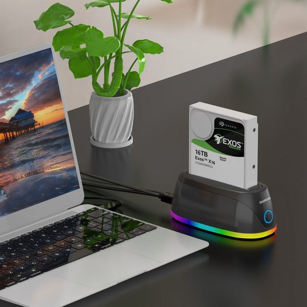 Simplecom Sd336 Usb 3.0 Docking Station For 2.5" And 3.5" Sata Drive With Rgb Li Carousel 5