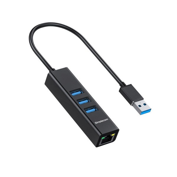 Simplecom Chn420 Aluminium 3 Port Superspeed Usb Hub With Gigabit Ethernet Adapt Carousel 2