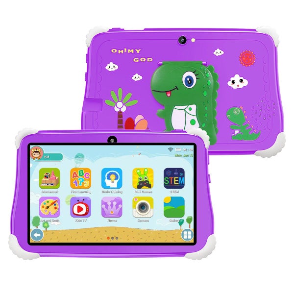 Kids Tablet 7 inch Android 12.0 Octa-Core Tablets 2GB RAM 32GB ROM Purple Carousel 2