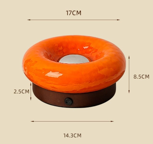 Elosung Pink Donut Table Lamp Rechargeable Touch Control Led Lamps Carousel 2