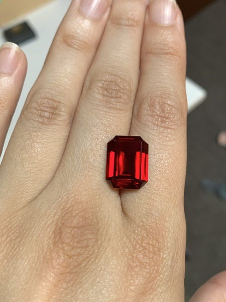 Vintage Synthetic Ruby set in Silver Ring (loose) Carousel 1