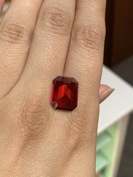 Vintage Synthetic Ruby set in Silver Ring (loose) Carousel 2