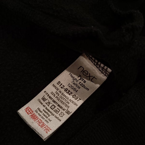 NEXT brand hoodie zip up size 7 yrs boys black Carousel 2
