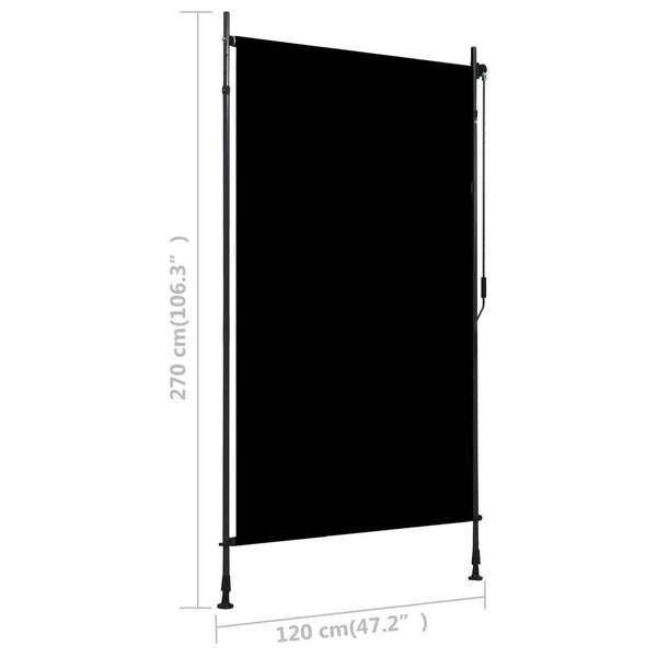 Outdoor Roller Blind 120X270 Cm Anthracite Blinds & Shades Carousel 2