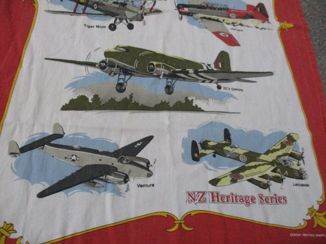NZ TEA TOWEL - Cotton 'HISTORIC WAR PLANES NZ' Carousel 3
