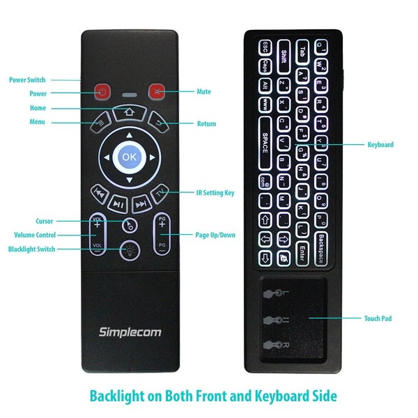 Rt250 Rechargeable 2.4Ghz Wireless Remote Air Mouse Keyboard With Touch Pad And Carousel 2