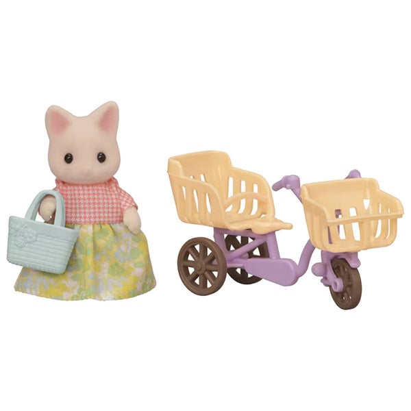 Sylvanian Families Floral Cat Mothers Cycling Set Carousel 1