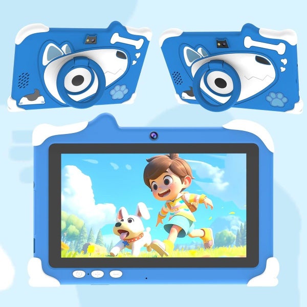Android 12 Kids Tablet 7 inch Tablet for Kids 2GB RAM 16GB ROM Tablet Blue Carousel 2