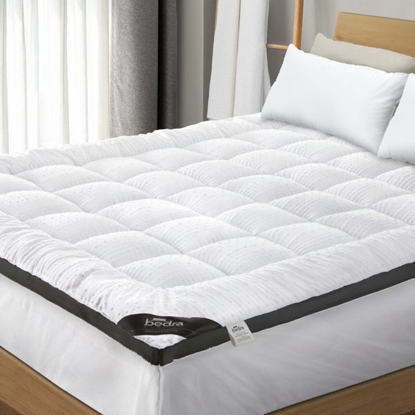 Bedra Mattress Topper Luxury Pillowtop Airflow Mesh Bed Protector Mat 5cm Queen Carousel 1