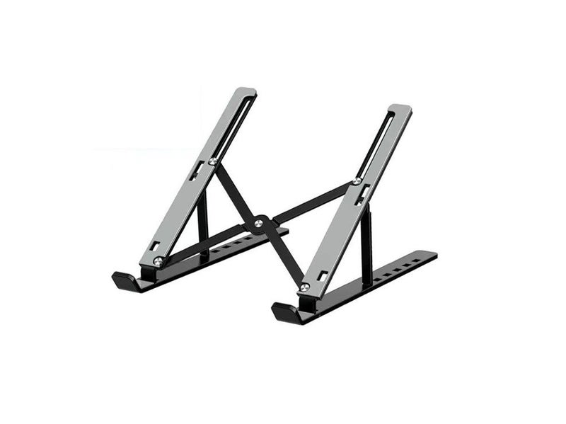 PTN Black Foldable Adjustable Laptop Notebook Stand Ipad Tablet Holder Rack Carousel 1