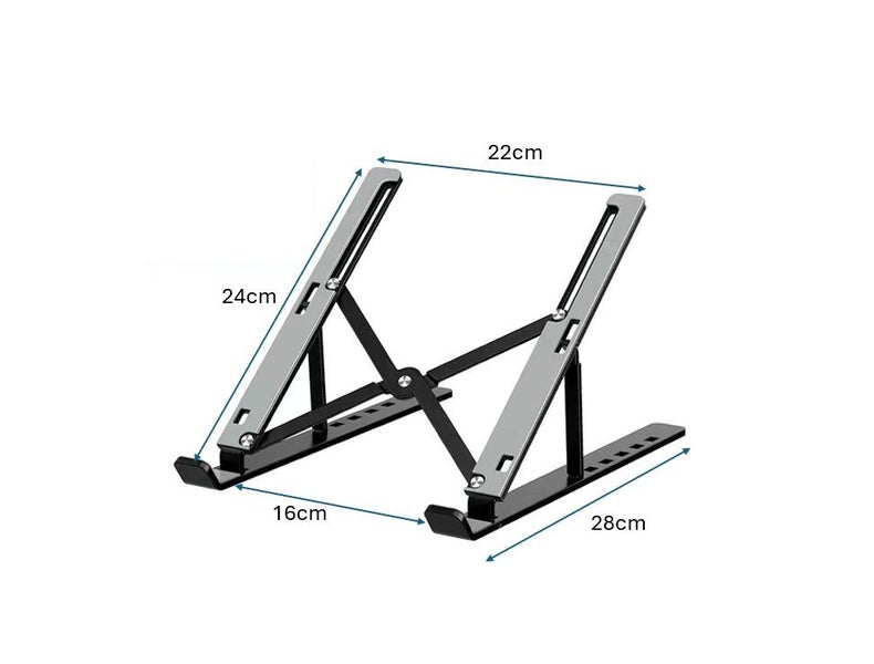 PTN Black Foldable Adjustable Laptop Notebook Stand Ipad Tablet Holder Rack Carousel 4