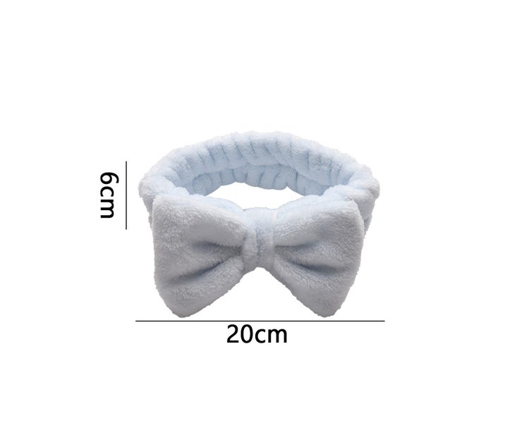 2Pcs Facial Headband for Bath Spa Makeup Bow Head Wrap Soft Head Cloth Carousel 2