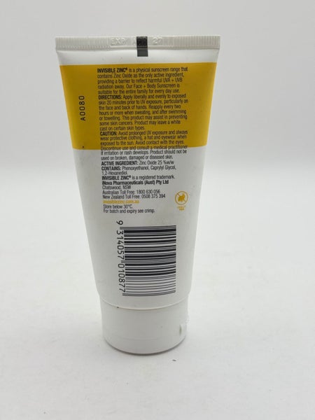 Invisible Zinc 75g Face + Body Mineral Sunscreen SPF 50 Carousel 2