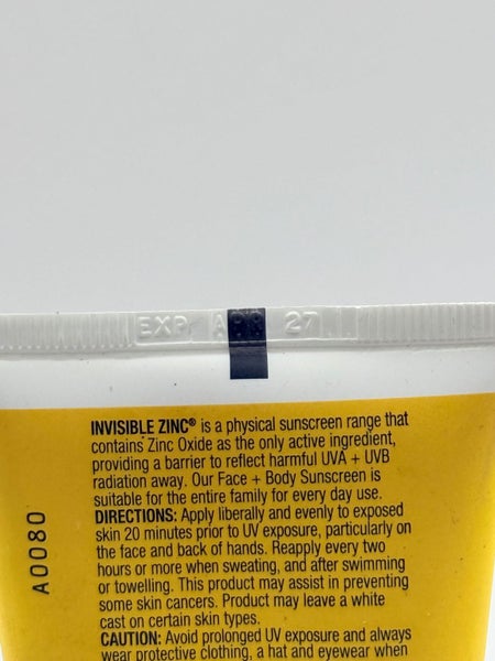 Invisible Zinc 75g Face + Body Mineral Sunscreen SPF 50 Carousel 3