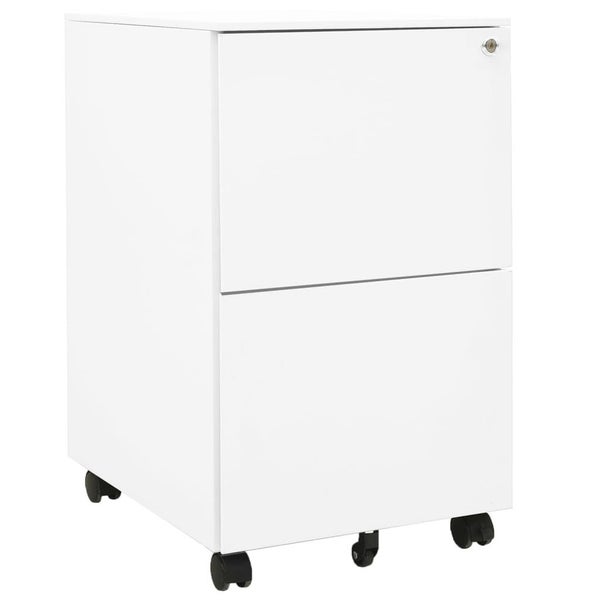 vidaXL Mobile File Cabinet White 39x45x67 cm Steel Carousel 1