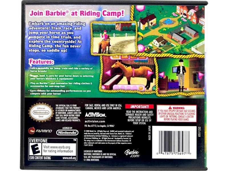 BARBIE Horse Adventures: Riding Camp (DS) *MINT COMPLETE* Carousel 2