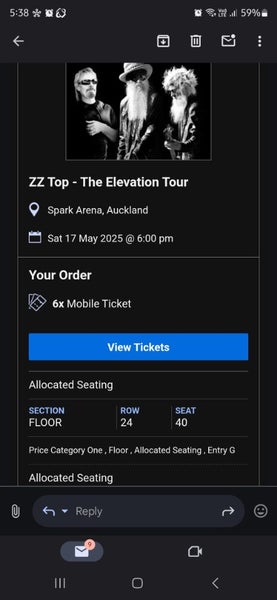 Zz Top Tickets with George Throughgood Carousel 1