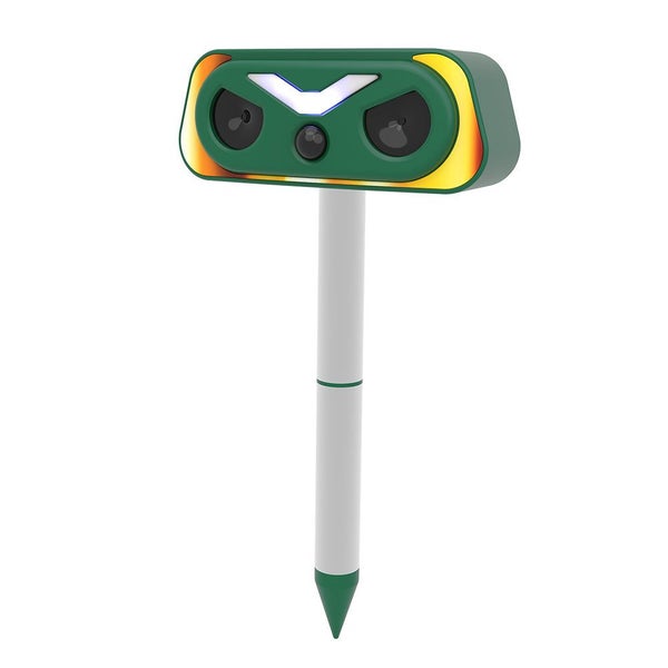 Solar Powered Flame Lamp Animal Repeller Ultrasonic Bird Cat Deer Rabbit & Roden Carousel 1