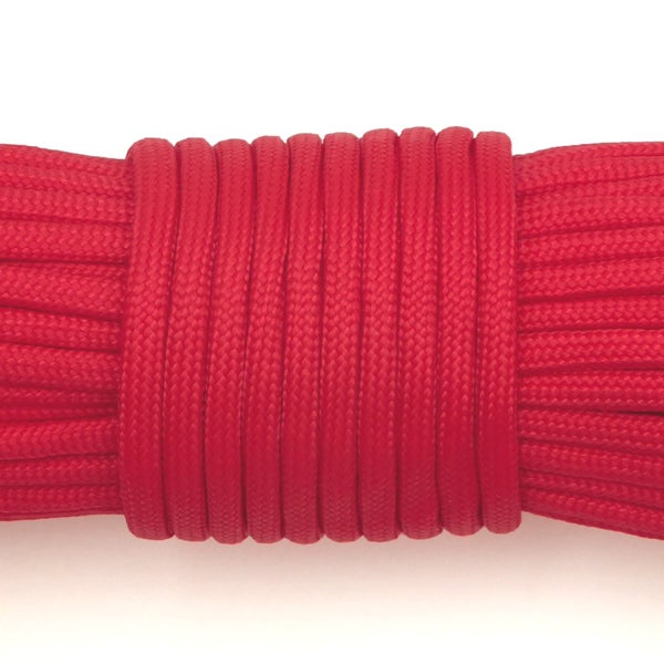 Paracord Rope 30m/100ft 4mm Red Carousel 1